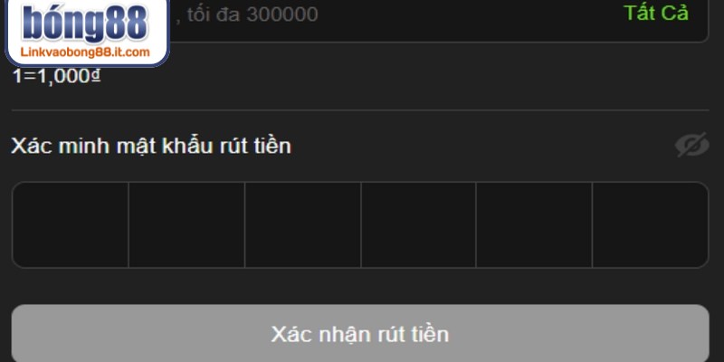 Rút tiền BONG88 ngân hàng với vài thao tác đơn giản